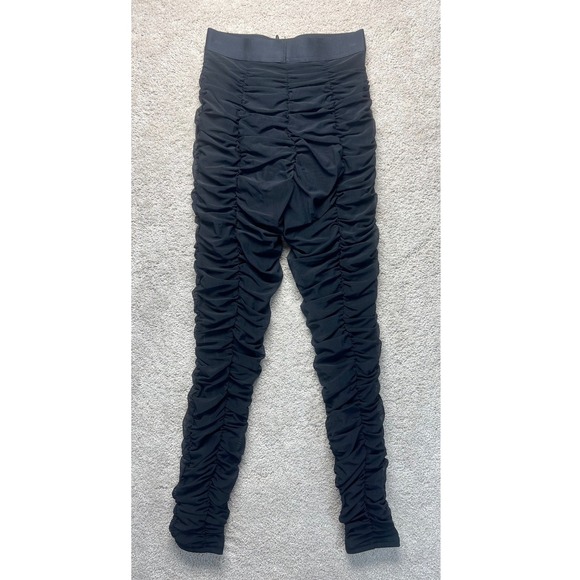 Savage X Fenty Ruche Hour Leggings NWT Full Black Sport Mesh Activewear Small S - Picture 5 of 7